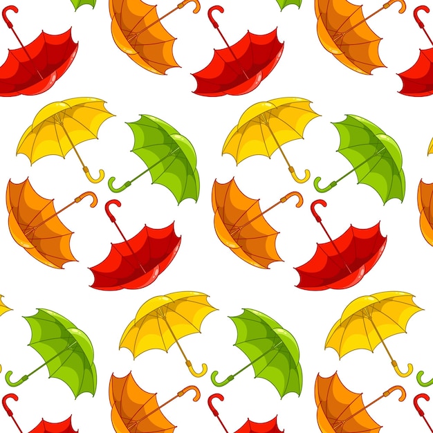 Seamless pattern with umbrellas In a cartoon style For design and decoration