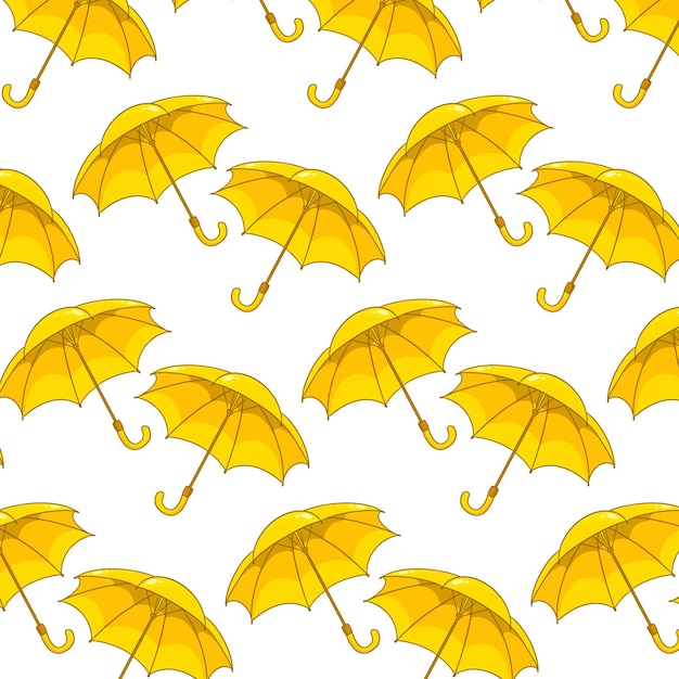 Seamless pattern with umbrellas In a cartoon style