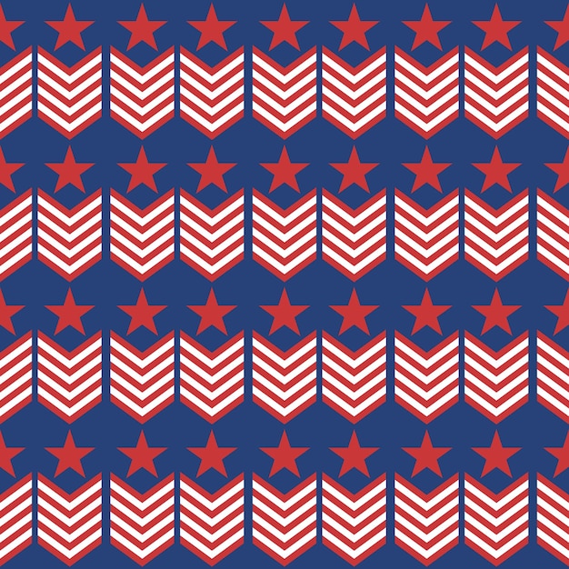 Vector seamless pattern with usa flag