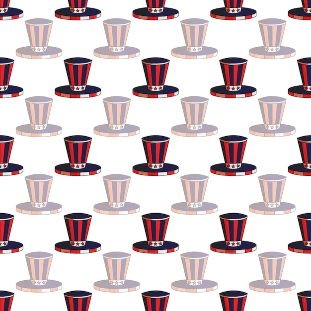 Seamless pattern with USA Independence Day