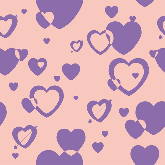 Seamless pattern with valentines Vector