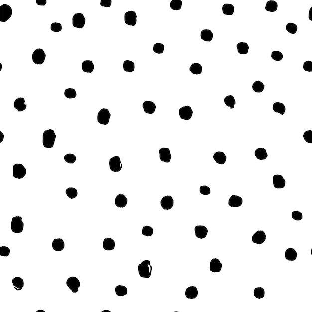 Seamless pattern with variety abstract shapes dots splat Background drawn with ink and marker in hand drawn style Illustrations with natural texture in the Scandinavian style Vector