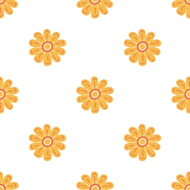 Seamless pattern with vintage flowers floral background