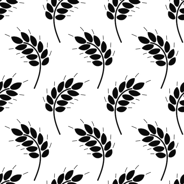 Seamless pattern with wheat ears vector illustration