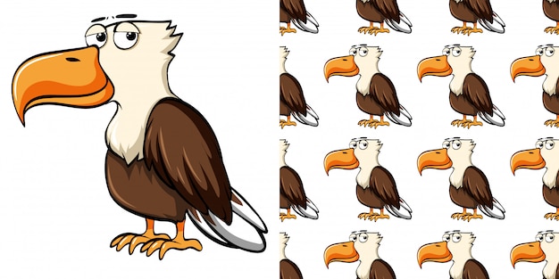 seamless pattern with wild eagle