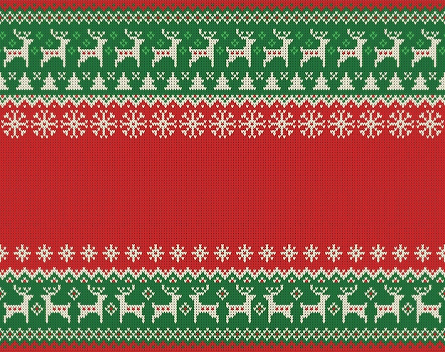 Seamless pattern with wool knitted texture on the theme of the winter holidays