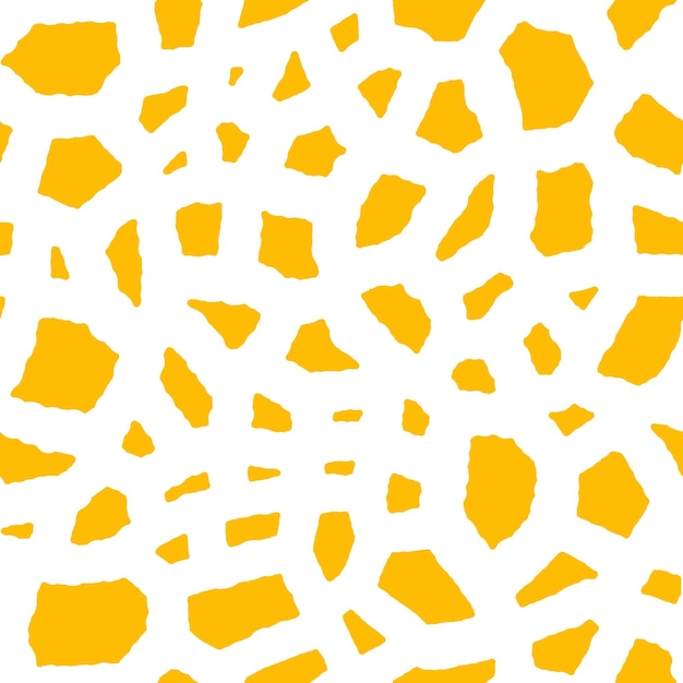 Seamless pattern with yellow organic shapes