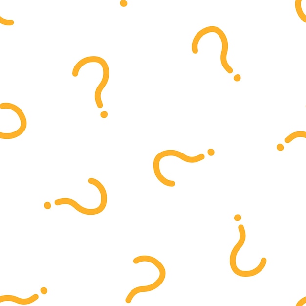 Seamless pattern with yellow question marks.