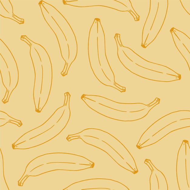 Seamless pattern of yellow bananas