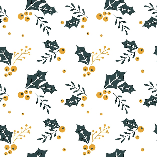 Seamless pattern, yellow cloudberry berries with leaves on a white background.Background, textile