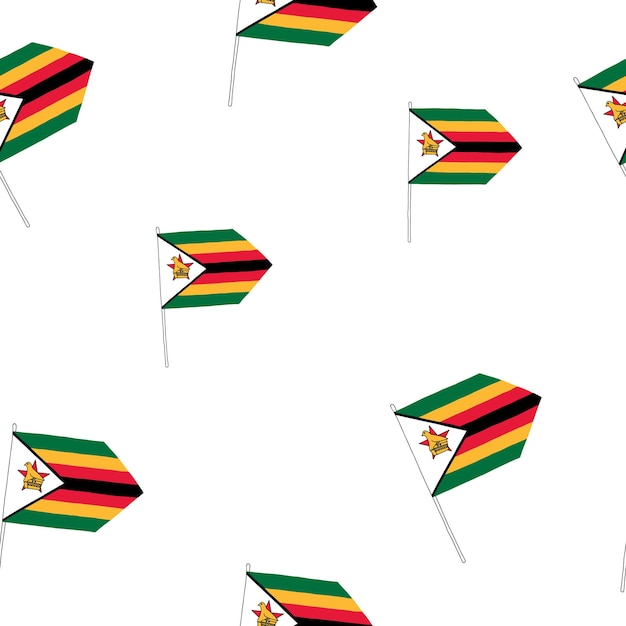 Seamless pattern of Zimbabwe independence day. Zimbabwean national holiday 18th of April.