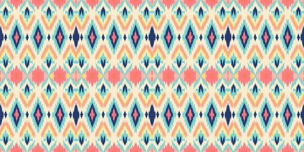 A seamless patterngeometric tribalgeometric batik ikataztec styleethnic boho seamless pattern