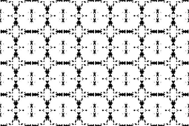 A seamless patterngeometric tribalgeometric batik ikataztecblack and white seamless pattern