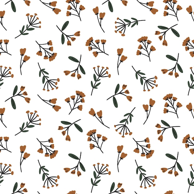 Seamless patterns in floral style.Vector illustration