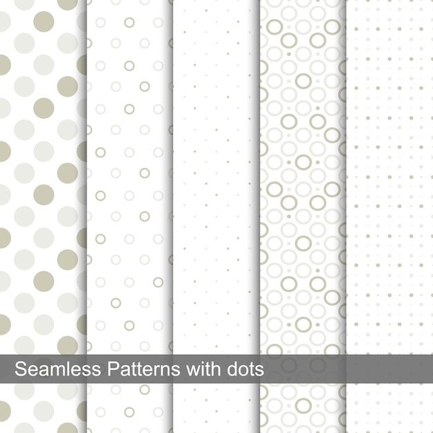 Seamless patterns with circles and dots