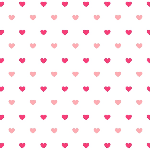 Seamless patterns with red and pink hearts. Seamless background with hearts. Valentine's Day.