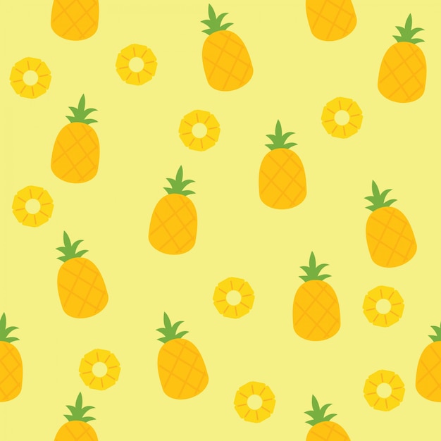 Seamless pineapple pattern for textile fabric or wallpaper