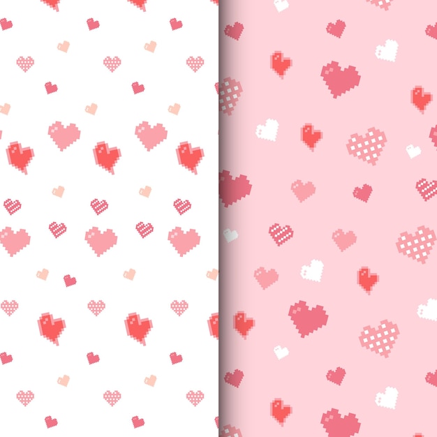 seamless pink pattern with hearts background