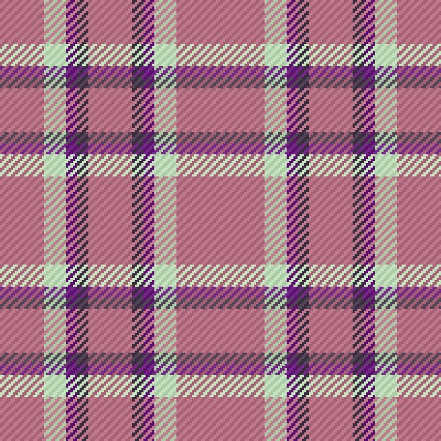 Seamless plaid pattern Check vector background Textile tartan fabric texture