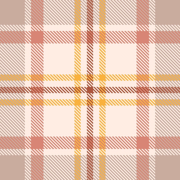 Seamless plaid pattern in warm colors vector