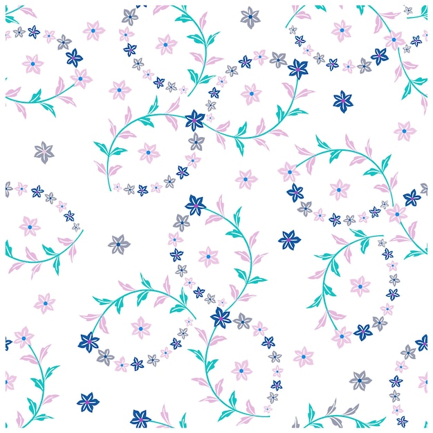 Seamless plant leaves material digital pattern