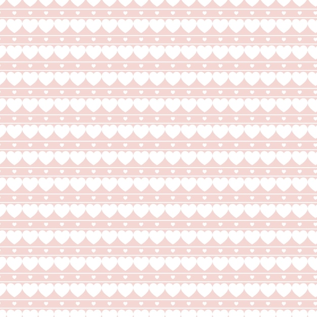 Seamless polka pattern with hearts Vector