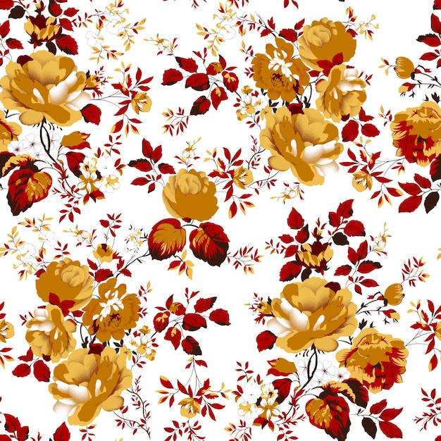 Vector seamless random flower pattern background materials for women clothes wallpaper digital printing tex