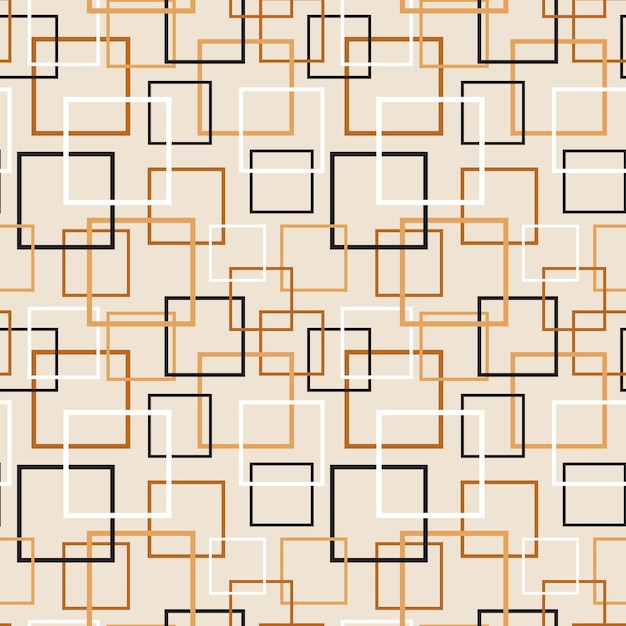 Seamless random squares pattern on beige for bedding, tablecloth, oilcloth or scarf textile design