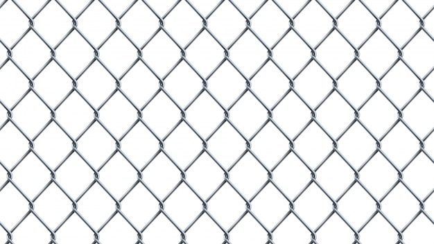 Seamless  realistic chain link fence background. 