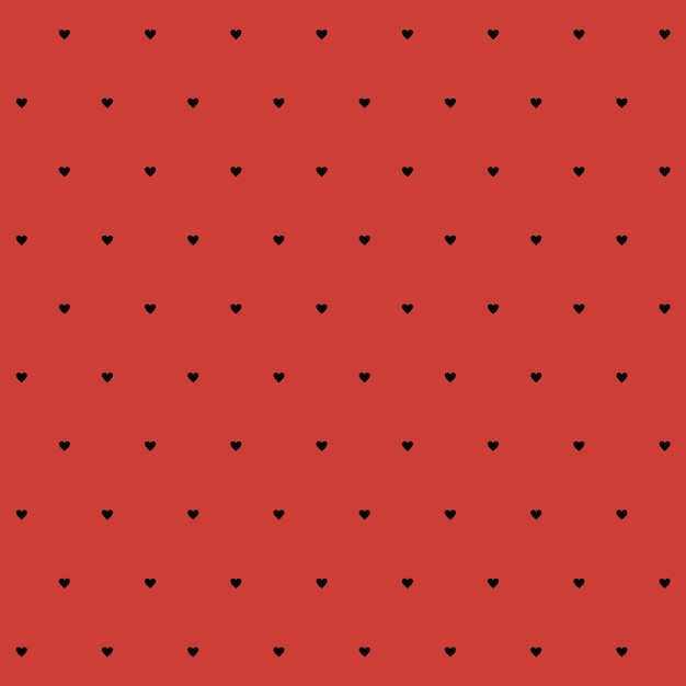 Seamless red pattern with small hearts