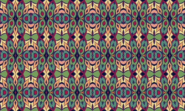 Seamless repeated pattern design. Women's long dress pattern design, vector vintage art illustration