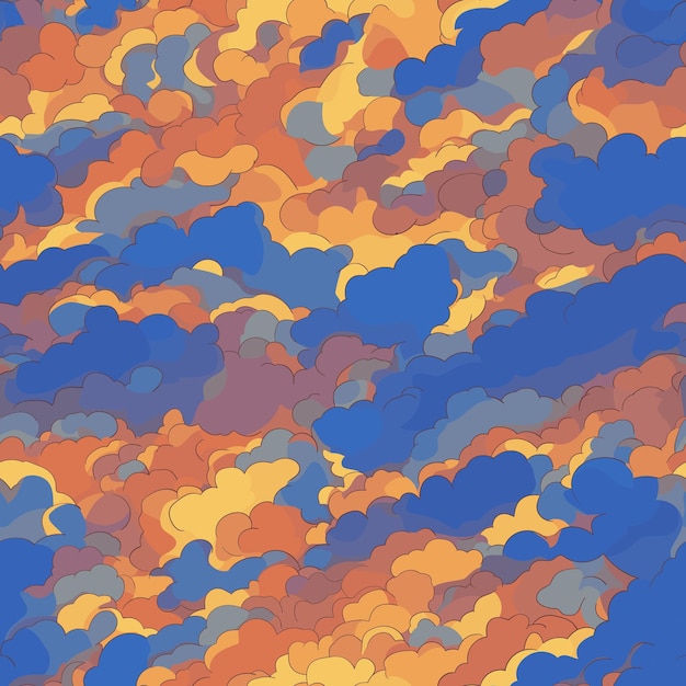 Seamless repeating pattern of clouds