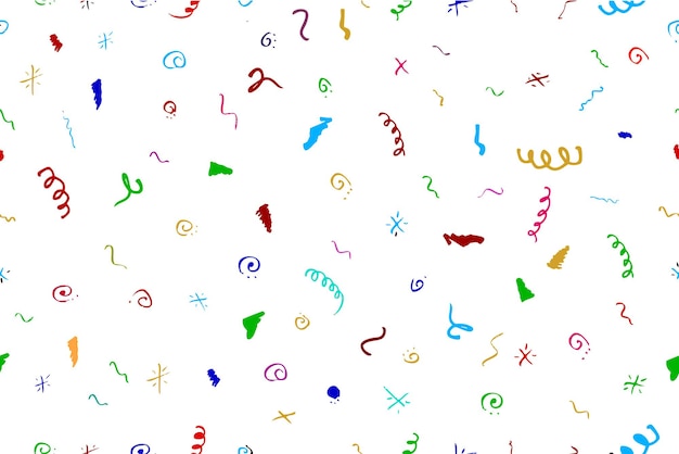 Seamless Sketch Vector, confetti for anniversary moment