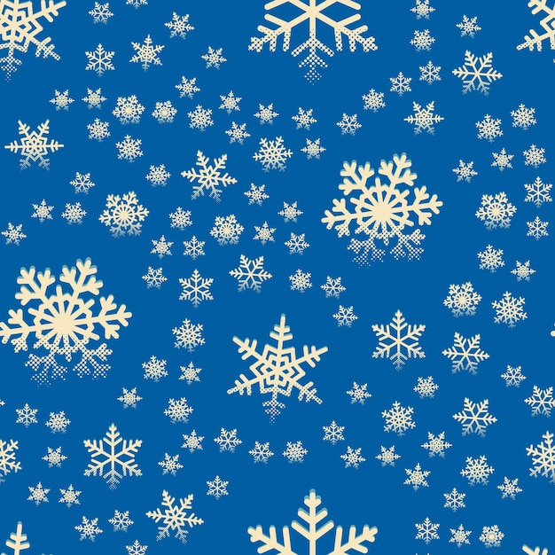 Seamless snowflakes retro pattern for winter Christmas holidays