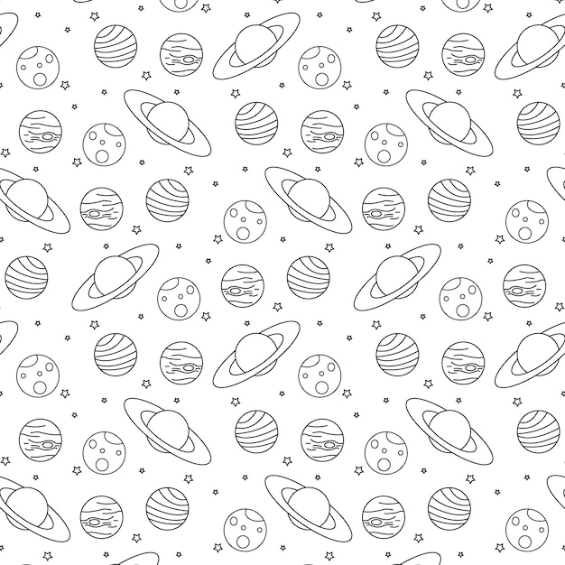 seamless space or planet pattern