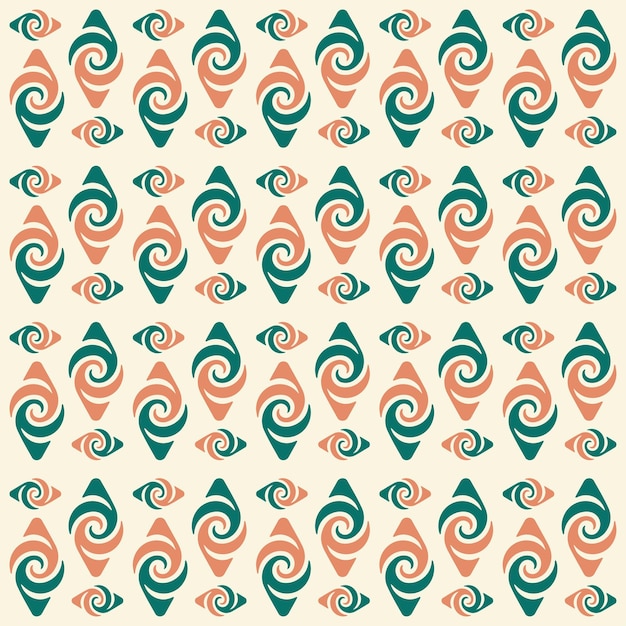 Seamless spiral pattern repeating vector illustration background elements