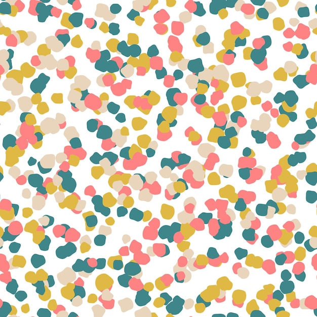 Seamless spray spots texture. Colorful grain background. Bright paint splash repeating pattern