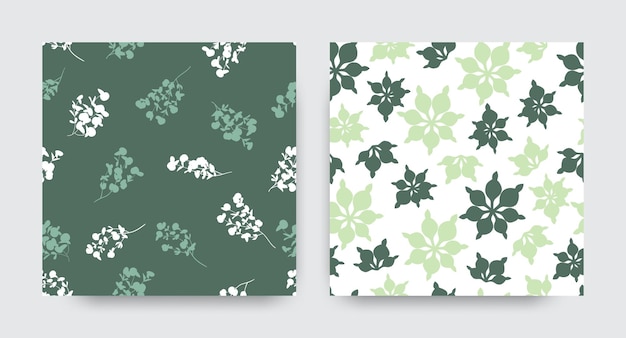 Seamless spring eucalyptus patterns