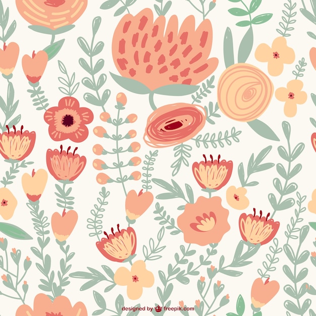 Seamless spring flowers pattern