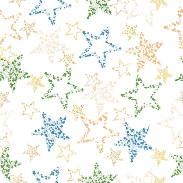 Seamless stars pattern