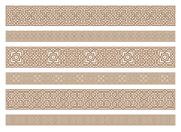 Seamless strokes pattern in authentic arabian style