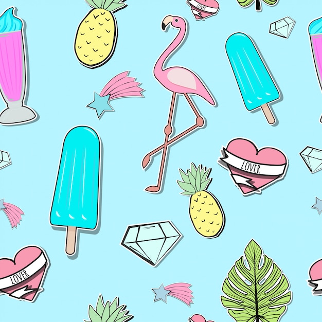 Seamless summer time pattern