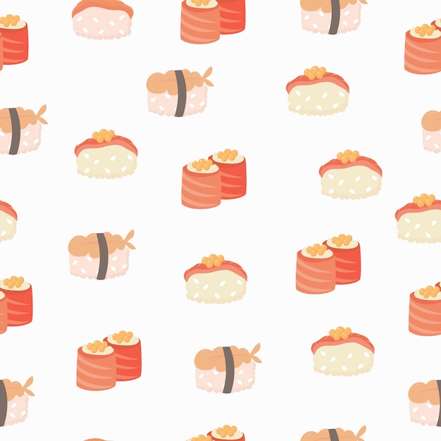 seamless sushi pattern