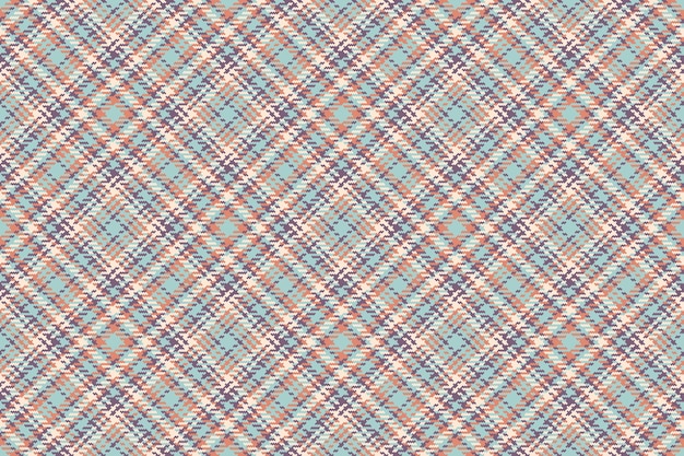 Seamless tartan background of check pattern vector with a plaid texture textile fabric in light and pastel colors