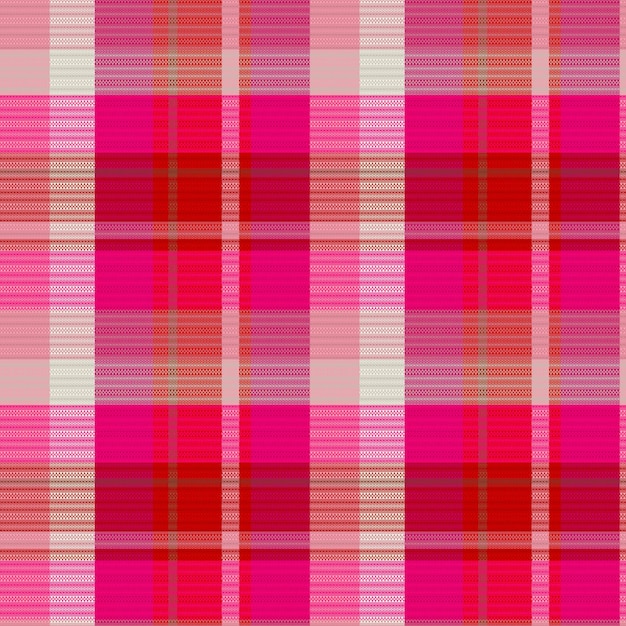 Seamless tartan plaid pattern background with valentine s color. Vector illustration.