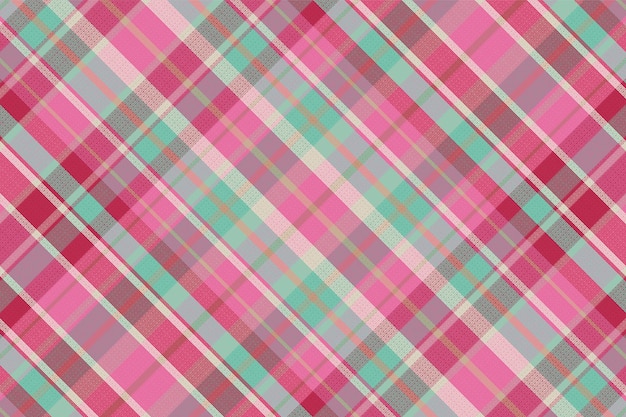 Seamless tartan plaid pattern background with valentine s color. Vector illustration.