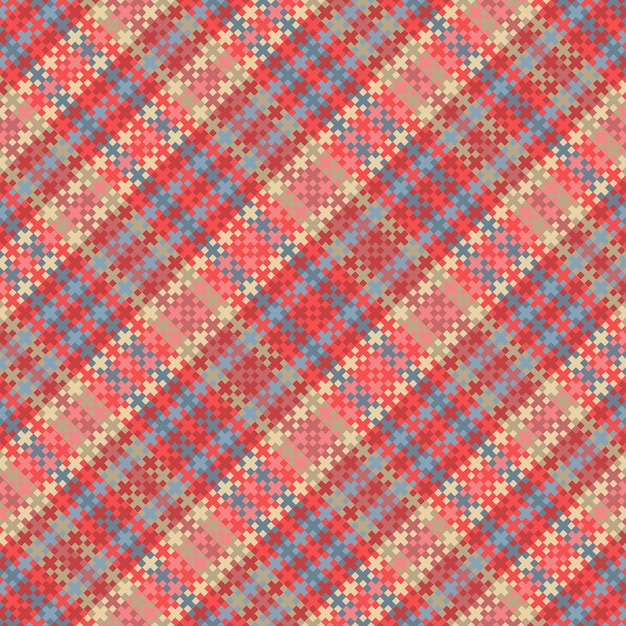 Seamless tartan plaid pattern with texture and pastel color