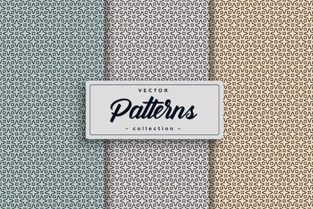 Vector seamless textile pattern set collection