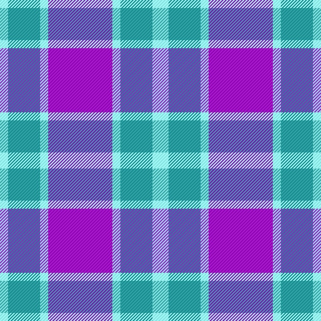 Seamless textile tartan Fabric check texture Plaid vector background pattern