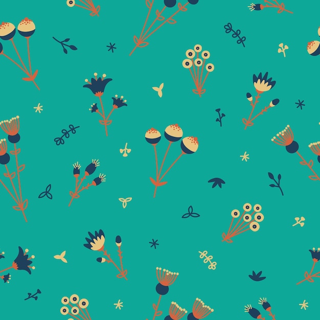 Seamless texture Blossom Floral pattern in the blooming botanical Motifs